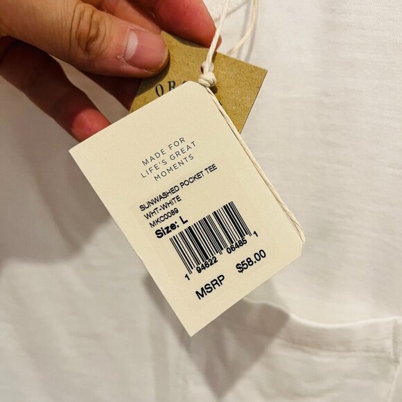 Faherty Sunwashed Pocket Tee T-Shirt NWT - Size Large - Picture 4 of 6